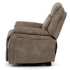 Polohovací křeslo, elektrické zabudované ovládání, hnědá, látka vintage, TV-Q8668 BR3