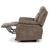 Polohovací křeslo, elektrické zabudované ovládání, hnědá, látka vintage, TV-Q8668 BR3