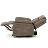 Polohovací křeslo, elektrické zabudované ovládání, hnědá, látka vintage, TV-Q8668 BR3