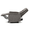 Polohovací křeslo, elektrické zabudované ovládání, šedá, látka, TV-Q8575 GREY2