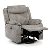 Polohovací křeslo, elektrické zabudované ovládání, šedá, látka vintage, TV-Q8668 GREY3