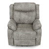 Polohovací křeslo, elektrické zabudované ovládání, šedá, látka vintage, TV-Q8668 GREY3