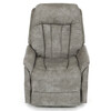 Polohovací křeslo, elektrické zabudované ovládání, šedá, látka vintage, TV-Q8575 GREY3