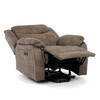 Polohovací křeslo, elektrické zabudované ovládání, hnědá, látka vintage, TV-Q8668 BR3