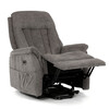 Polohovací křeslo, elektrické zabudované ovládání, šedá, látka, TV-Q8575 GREY2