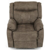 Polohovací křeslo, elektrické zabudované ovládání, hnědá, látka vintage, TV-Q8668 BR3