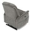 Polohovací křeslo, elektrické zabudované ovládání, šedá, látka, TV-Q8575 GREY2