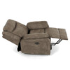 Polohovací křeslo, elektrické zabudované ovládání, hnědá, látka vintage, TV-Q8668 BR3