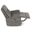 Polohovací křeslo, elektrické zabudované ovládání, šedá, látka, TV-Q8575 GREY2