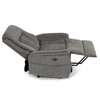Polohovací křeslo, elektrické zabudované ovládání, šedá, látka, TV-Q8575 GREY2