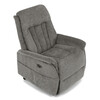 Polohovací křeslo, elektrické zabudované ovládání, šedá, látka, TV-Q8575 GREY2