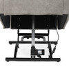 Polohovací křeslo, elektrické zabudované ovládání, šedá, látka vintage, TV-Q8575 GREY3