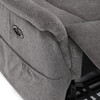 Polohovací křeslo, elektrické zabudované ovládání, šedá, látka, TV-Q8575 GREY2