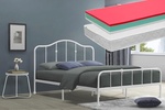Postel ELSA 1800x200 bílá + 2 ks matrace LITERA 90x200 cm
