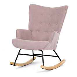 Houpací křeslo, růžová, látka, AK-371 PINK2