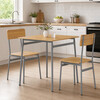 Jídelní set s 2 židlemi, 70x70x76cm, mdf, dub, AUT-O2122 OAK