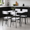 Jídelní set s 4 židlemi, 110x70x76cm, mdf, bílá, AUT-O2155 WT