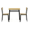 Jídelní set s 2 židlemi, 70x70x76cm, mdf, divoký dub, AUT-O2121 OAK
