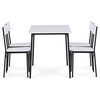 Jídelní set s 4 židlemi, 110x70x76cm, mdf, bílá, AUT-O2155 WT