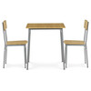 Jídelní set s 2 židlemi, 70x70x76cm, mdf, dub, AUT-O2122 OAK