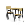 Jídelní set s 2 židlemi, 70x70x76cm, mdf, divoký dub, AUT-O2121 OAK