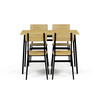 Jídelní set s 4 židlemi, 110x70x76cm, mdf, divoký dub, AUT-O2155 OAK