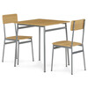 Jídelní set s 2 židlemi, 70x70x76cm, mdf, dub, AUT-O2122 OAK