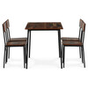 Jídelní set s 4 židlemi, 110x70x76cm, mdf, old wood, AUT-O2155 OLW2