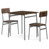Jídelní set s 2 židlemi, 70x70x76cm, mdf, old wood, AUT-O2122 OLW2