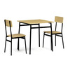 Jídelní set s 2 židlemi, 70x70x76cm, mdf, divoký dub, AUT-O2121 OAK