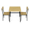 Jídelní set s 2 židlemi, 70x70x76cm, mdf, divoký dub, AUT-O2121 OAK