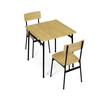 Jídelní set s 2 židlemi, 70x70x76cm, mdf, divoký dub, AUT-O2121 OAK