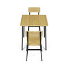 Jídelní set s 2 židlemi, 70x70x76cm, mdf, divoký dub, AUT-O2121 OAK
