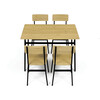 Jídelní set s 4 židlemi, 110x70x76cm, mdf, divoký dub, AUT-O2155 OAK