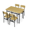 Jídelní set s 4 židlemi, 110x70x76cm, mdf, divoký dub, AUT-O2155 OAK