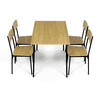 Jídelní set s 4 židlemi, 110x70x76cm, mdf, divoký dub, AUT-O2155 OAK