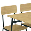 Jídelní set s 4 židlemi, 110x70x76cm, mdf, divoký dub, AUT-O2155 OAK
