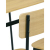 Jídelní set s 4 židlemi, 110x70x76cm, mdf, divoký dub, AUT-O2155 OAK