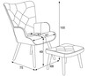 Relaxační křeslo, vícebarevná, látka, AK-305B PW2