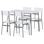 Jídelní set s 4 židlemi, 110x70x76cm, mdf AUT-O2156 WT