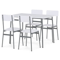 Jídelní set s 4 židlemi, 110x70x76cm, mdf AUT-O2156 WT
