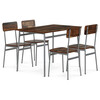Jídelní set s 4 židlemi, 110x70x76cm, mdf, old wood, AUT-O2156 OLW2