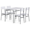 Jídelní set s 4 židlemi, 110x70x76cm, mdf AUT-O2156 WT