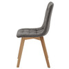 Jídelní židle, šedá, látka, CT-291 GREY2