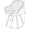 Jídelní židle, černá, sametová látka, DCH-425 BK4