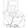 Polohovací křeslo, elektrické zabudované ovládání, šedá, látka, TV-Q8575 GREY2