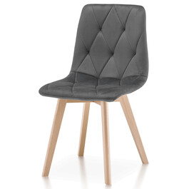 Jídelní židle, šedá, sametová látka, CT-V4081 GREY4