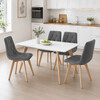 Jídelní židle, šedá, sametová látka, CT-V4081 GREY4