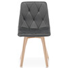 Jídelní židle, šedá, sametová látka, CT-V4081 GREY4
