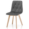 Jídelní židle, šedá, sametová látka, CT-V4081 GREY4